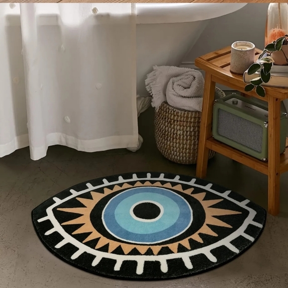 1 DAY SALE! Evil Eye Rug Evil Eye Mat Evil Eye Home Accent Evil Eye Home Decor - Picture 2 of 10